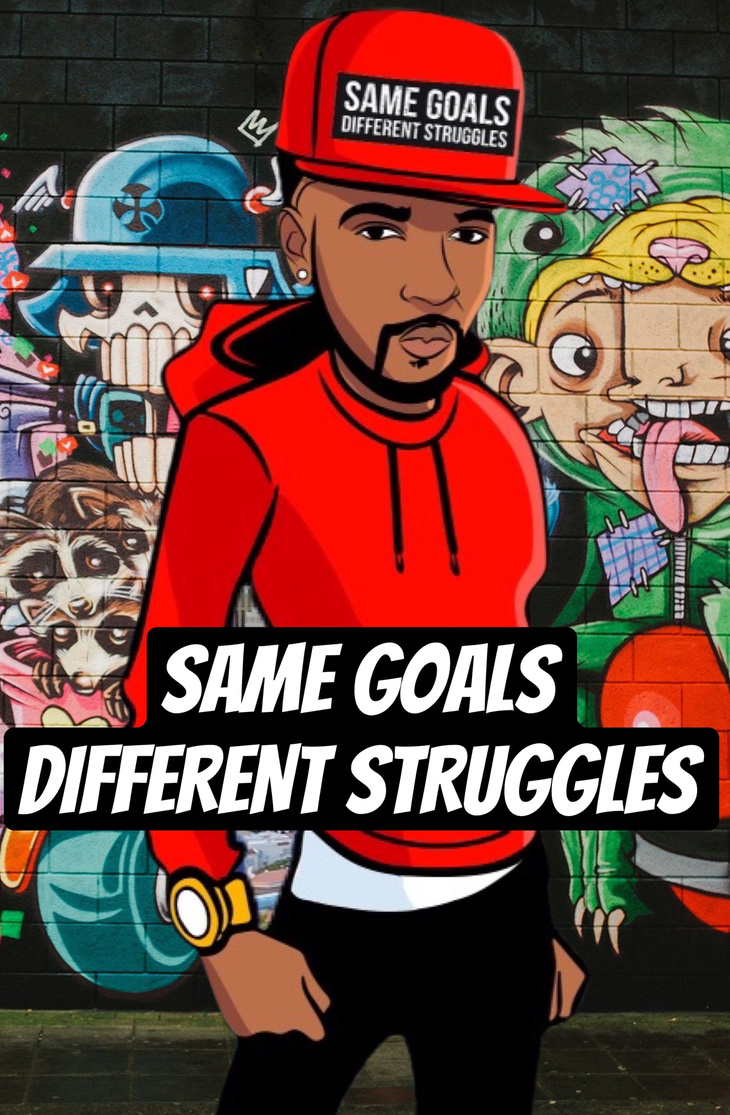 Same Goals Different Struggles Mens Hoodie