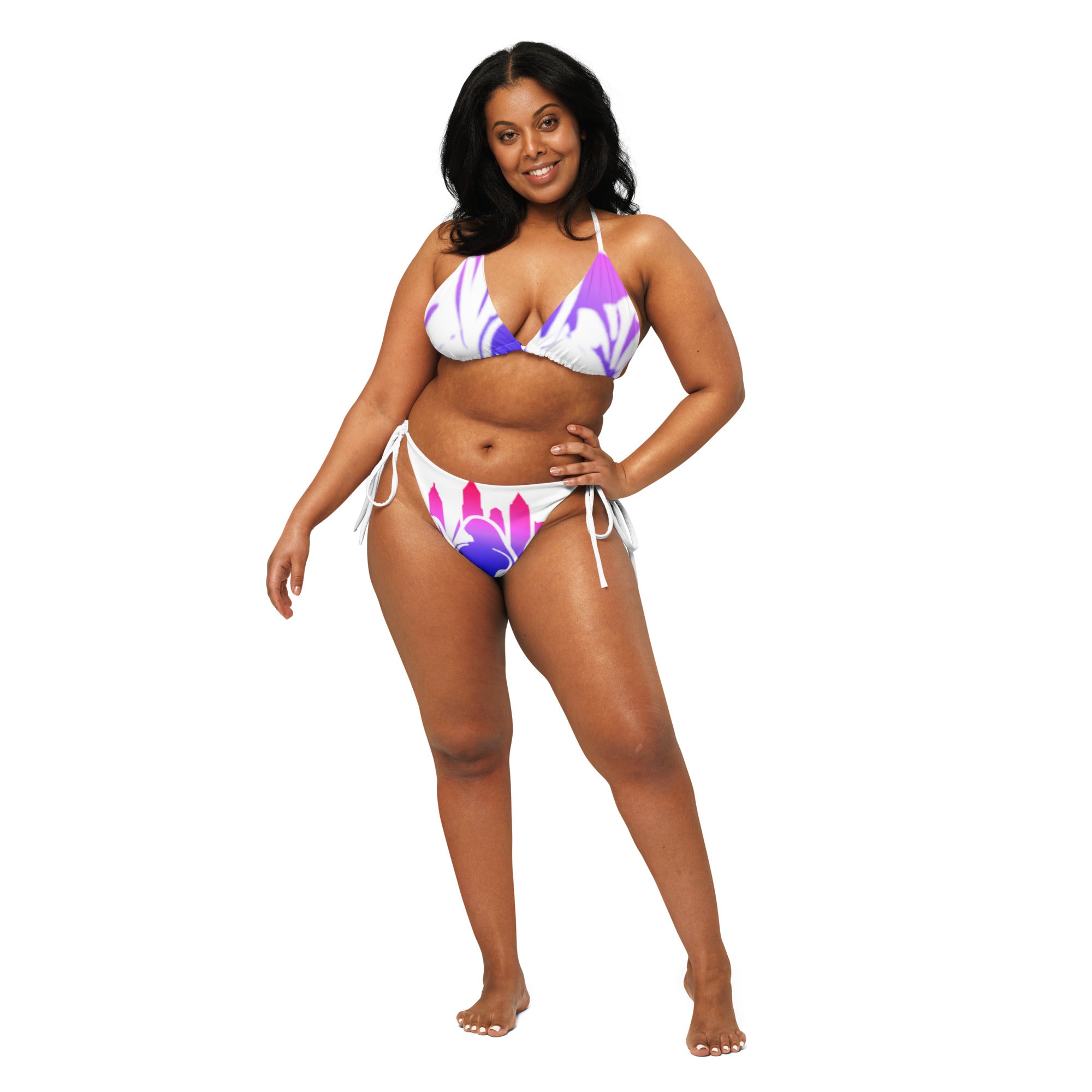 Same Goals Different Struggles All-over print recycled string bikini