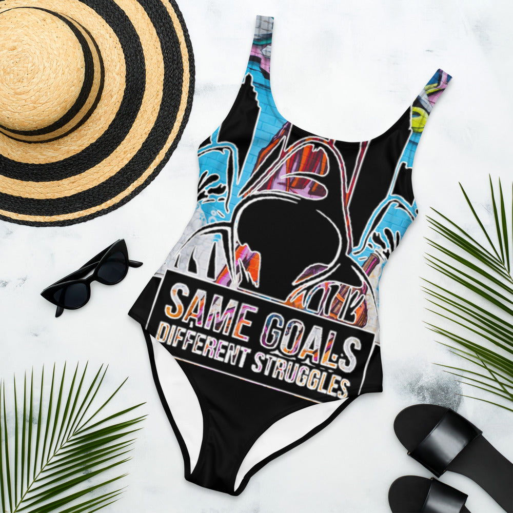 Same Goals Different Struggles One-Piece Swimsuit
