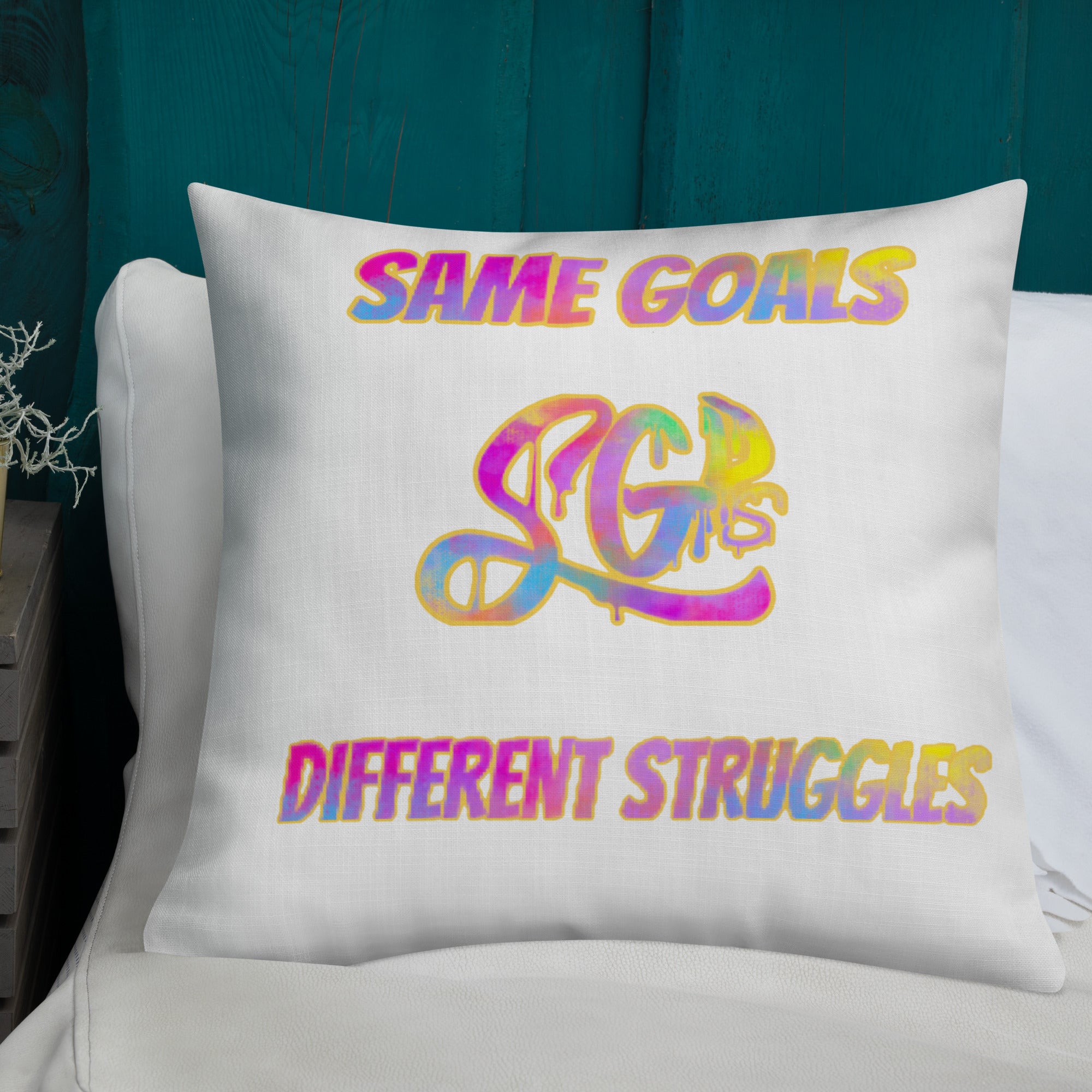 Same Goals Different Struggles Premium Pillow