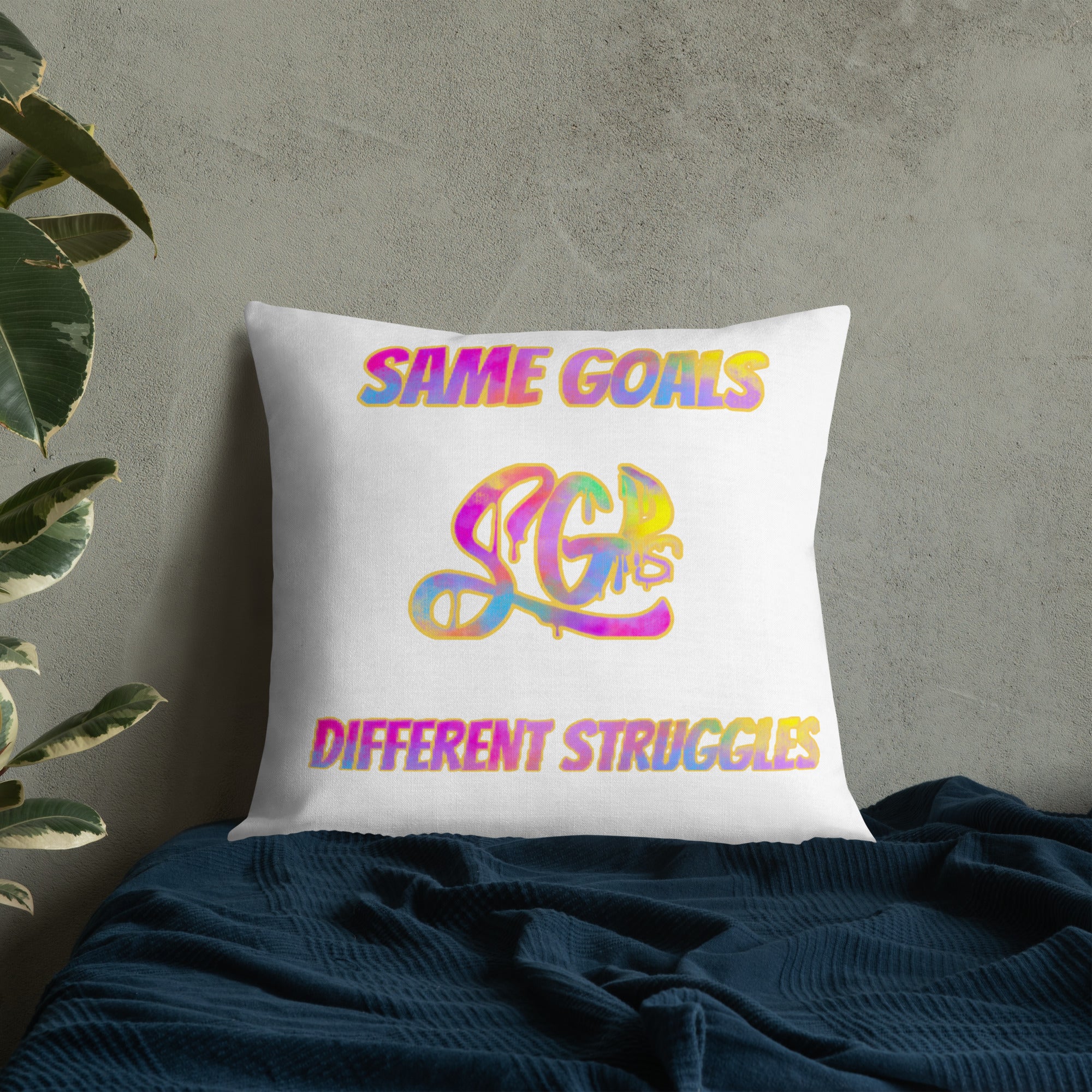 Same Goals Different Struggles Premium Pillow